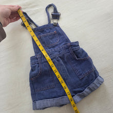 Load image into Gallery viewer, Vintage 70s Denim Shortalls 24 months
