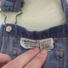 Load image into Gallery viewer, Vintage 70s Denim Shortalls 24 months
