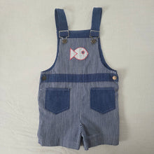 Load image into Gallery viewer, Vintage 70s Healthtex Fish Shortalls 3t/4t
