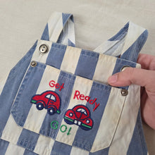 Load image into Gallery viewer, Vintage Striped Car Shortalls 12 months
