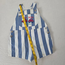 Load image into Gallery viewer, Vintage Striped Car Shortalls 12 months
