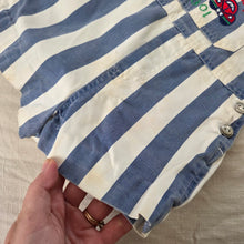 Load image into Gallery viewer, Vintage Striped Car Shortalls 12 months
