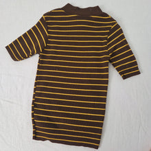 Load image into Gallery viewer, Vintage 70s Brown/Yellow Slim Shirt kids 5t/6
