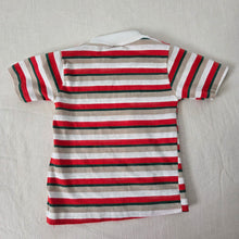 Load image into Gallery viewer, Vintage 80s Red/Green/Tan Striped Tee 2t/3t
