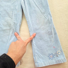 Load image into Gallery viewer, Y2k Flared Embroidered Cord Pants 4t
