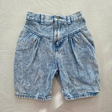 Load image into Gallery viewer, Vintage Yoke Front Acid Wash Jean Shorts kids 8
