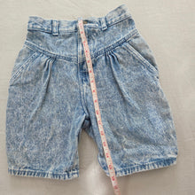 Load image into Gallery viewer, Vintage Yoke Front Acid Wash Jean Shorts kids 8
