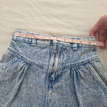 Load image into Gallery viewer, Vintage Yoke Front Acid Wash Jean Shorts kids 8
