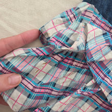 Load image into Gallery viewer, Vintage Ruffled Plaid Jean Skirt 5t
