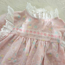 Load image into Gallery viewer, Vintage Pink Pattern Frilly Top 3-6 months

