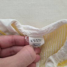 Load image into Gallery viewer, Vintage Sailor Striped Yellow Romper 9 months
