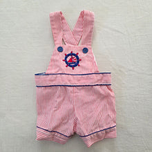 Load image into Gallery viewer, Vintage Nautical Striped Sunsuit 3 months
