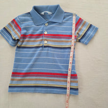 Load image into Gallery viewer, Vintage Healthtex Blue Colorful Striped Shirt 3t
