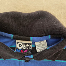 Load image into Gallery viewer, Vintage Blue/Black Striped Polo Shirt 5t
