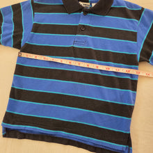 Load image into Gallery viewer, Vintage Blue/Black Striped Polo Shirt 5t
