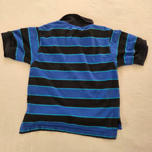 Load image into Gallery viewer, Vintage Blue/Black Striped Polo Shirt 5t
