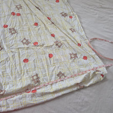 Load image into Gallery viewer, Vintage Bears + Balloons Yellow Plaid Crib Sheet
