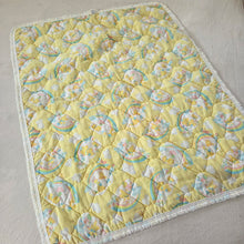 Load image into Gallery viewer, Vintage Rainbows + Animals Quilted Baby Blanket
