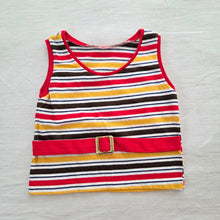 Load image into Gallery viewer, Vintage Firey Striped Cropped Tank Top 3t

