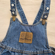 Load image into Gallery viewer, Vintage Guess Leather Patch Cutoff Shortalls kids 6
