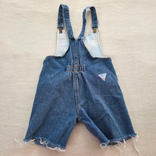 Load image into Gallery viewer, Vintage Guess Leather Patch Cutoff Shortalls kids 6
