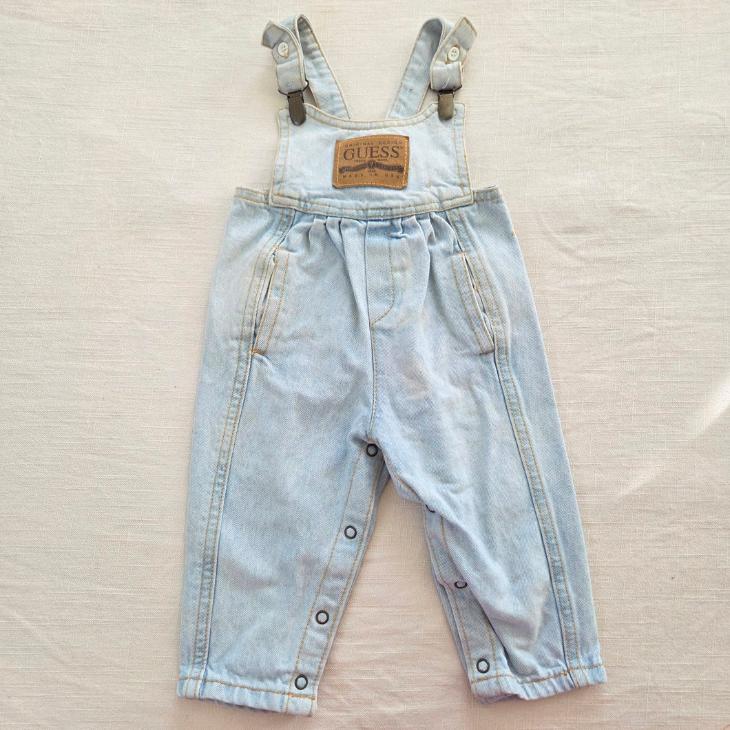 Vintage Guess Leather Patch Denim Overalls 9-12 months – Nostalgic