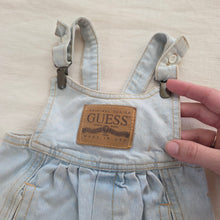 Load image into Gallery viewer, Vintage Guess Leather Patch Denim Overalls 9-12 months
