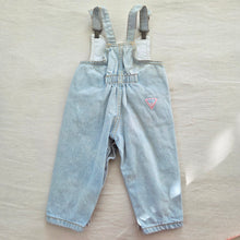 Load image into Gallery viewer, Vintage Guess Leather Patch Denim Overalls 9-12 months
