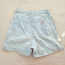 Load image into Gallery viewer, Vintage Guess Striped Soft Denim Shorts 26 inch waist
