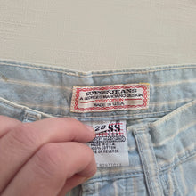 Load image into Gallery viewer, Vintage Guess Striped Soft Denim Shorts 26 inch waist
