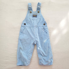 Load image into Gallery viewer, Vintage Oshkosh Pale Blue Cord Overalls 18 months

