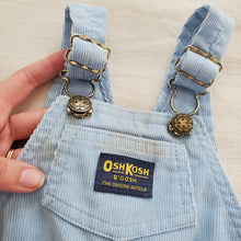 Load image into Gallery viewer, Vintage Oshkosh Pale Blue Cord Overalls 18 months
