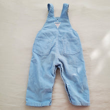 Load image into Gallery viewer, Vintage Oshkosh Pale Blue Cord Overalls 18 months
