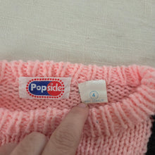 Load image into Gallery viewer, Vintage Zebra + Flowers Pink Knit Sweater 4t
