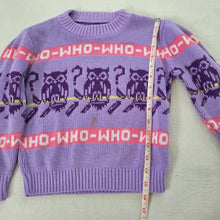 Load image into Gallery viewer, Vintage Owl "Who-Who" Knit Sweater 5t/6
