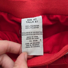 Load image into Gallery viewer, Vintage Red Pleated Skirt 4t
