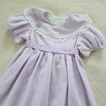 Load image into Gallery viewer, Vintage Dotted Lavender Long Dress 4t *flaw
