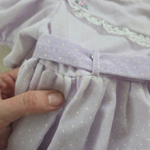 Load image into Gallery viewer, Vintage Dotted Lavender Long Dress 4t *flaw
