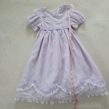 Load image into Gallery viewer, Vintage Dotted Lavender Long Dress 4t *flaw
