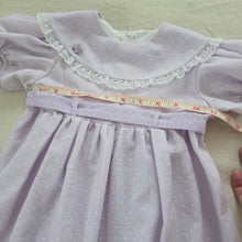 Load image into Gallery viewer, Vintage Dotted Lavender Long Dress 4t *flaw
