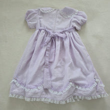 Load image into Gallery viewer, Vintage Dotted Lavender Long Dress 4t *flaw
