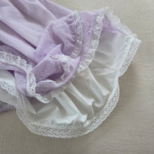 Load image into Gallery viewer, Vintage Dotted Lavender Long Dress 4t *flaw
