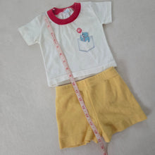 Load image into Gallery viewer, Vintage Bear Shirt + Yellow Shorts Bundle 3-6 months
