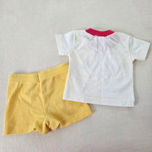 Load image into Gallery viewer, Vintage Bear Shirt + Yellow Shorts Bundle 3-6 months
