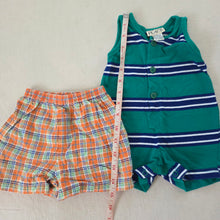 Load image into Gallery viewer, Vintage Baby Romper + Shorts Bundle 3-9 months
