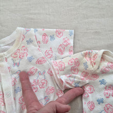 Load image into Gallery viewer, Vintage Bunny Floral Romper + Shirt Set 0-3 months
