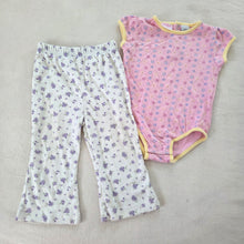 Load image into Gallery viewer, Vintage Floral Romper + Flared Pants 18 months
