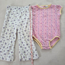 Load image into Gallery viewer, Vintage Floral Romper + Flared Pants 18 months
