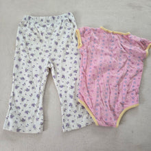 Load image into Gallery viewer, Vintage Floral Romper + Flared Pants 18 months
