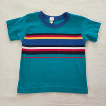 Load image into Gallery viewer, Vintage Green Striped Tee 3t
